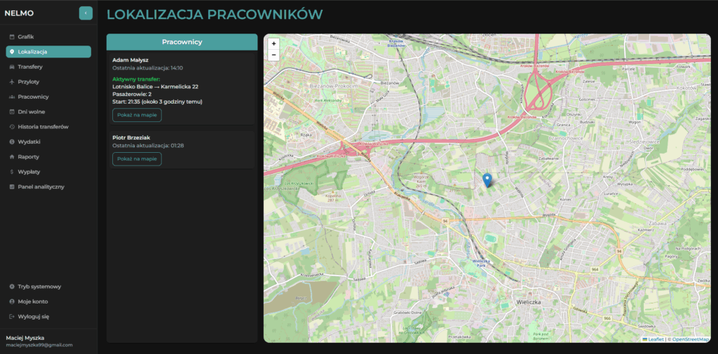 lokalizacja system do zarządzania transferami lokalizacja